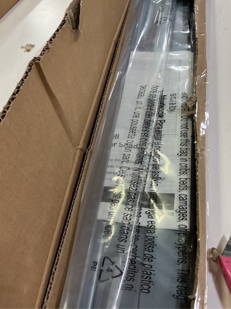 Condition photo showing Good Condition for lazblinds cordless cellular shades, no tools no drill light filtering honeycomb shades pleated blinds for windows, 32'' w x 48'' h, dark grey light filtering-dark grey 32'' w x 48'' h