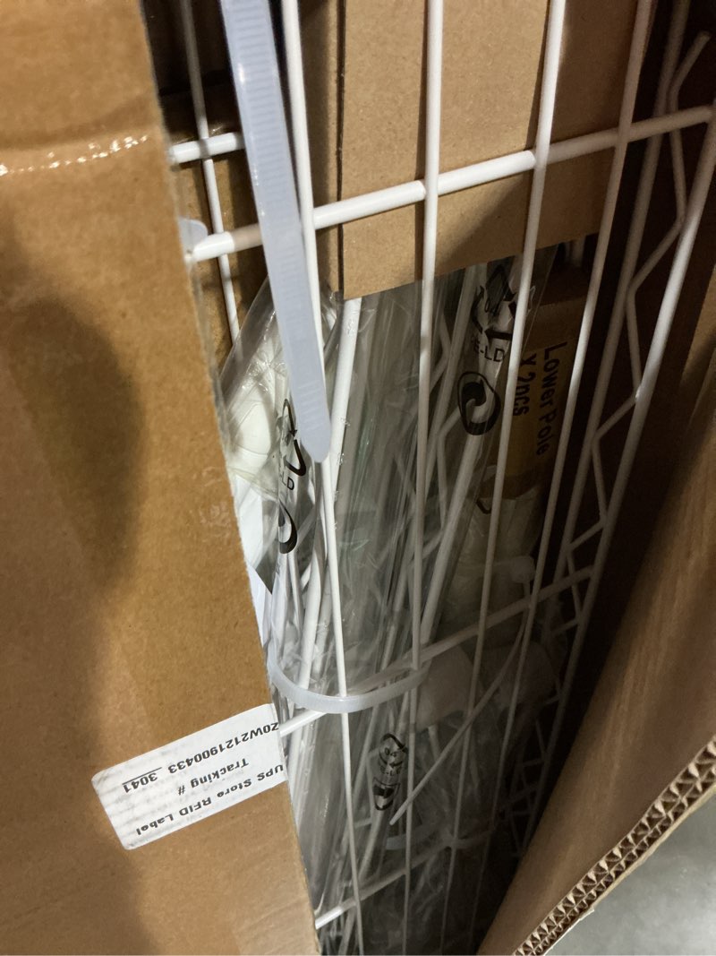 Condition photo showing New/Like New for Ulif U11 Over Washer and Dryer Shelves, 3 Tiers Laundry Room Storage and Organizer Standing Shelf, Metal Freestanding Clothes Drying Rack, 33.9" W x 19.7" D x 77.6" H, White White U11