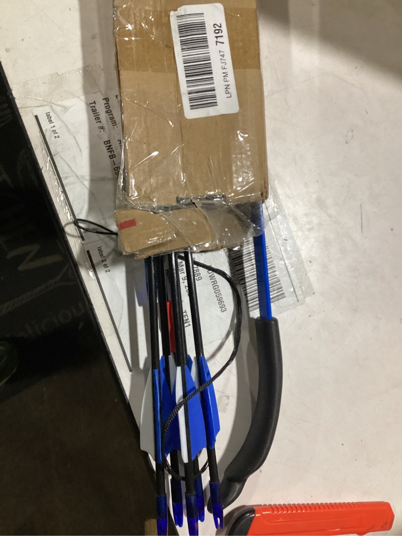 Condition photo showing New/Like New for LWANO Bow and Arrow Set for Kids, Archery Beginner Gift with 10 Arrows, 5 Target Face, Ideal for Kids, Youths, Teens, Perfect for Left & Right Handers Blue