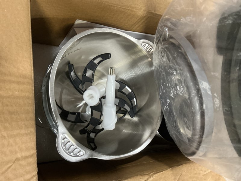 Condition photo showing Good Condition for ganiza food processors, electric food chopper with meat grinder & vegetable chopper - 2 bowls (8 cup+8 cup) with powerful 450w copper motor - includes 2 sets of bi-level blades for fruits/meat/nuts black