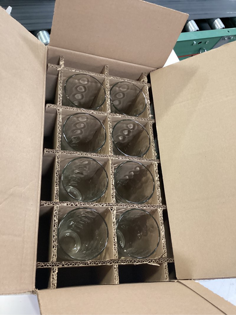 Condition photo showing New/Like New for libbey reno patterned tumbler glasses, 16-ounce, set of 8