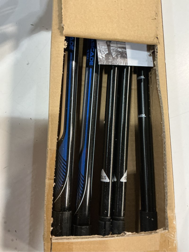 Condition photo showing Good Condition for Cascade Mountain Tech Lightweight Aircraft-Grade Aluminum Trekking Poles with Extended Down Grip Plus Tip Kit Blue (EVA Grip) Twist Lock Trekking Poles