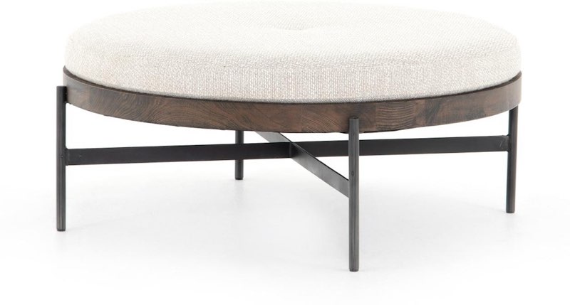 Four Hands Townsend Edwyn Large Ottoman Gibson Wheat 224315-001