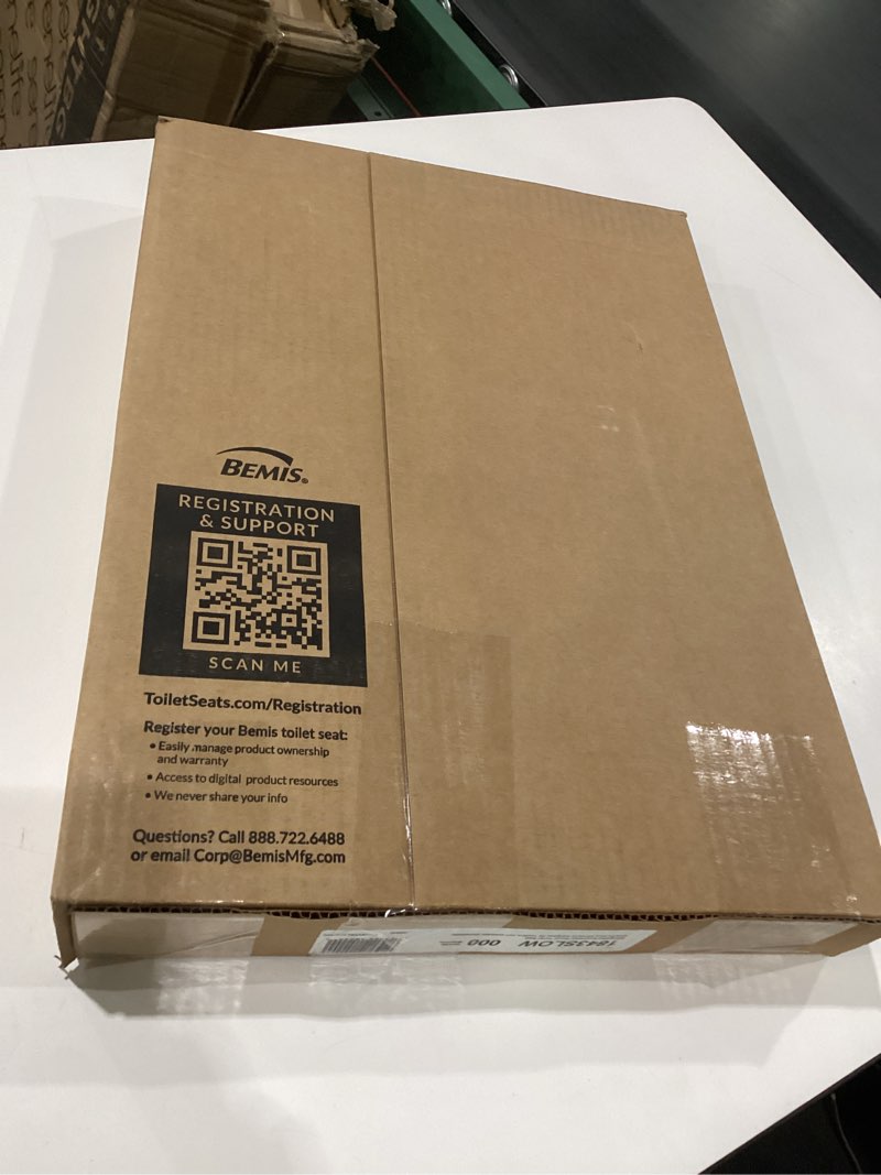 Condition photo showing New/Like New for Mayfair Linden Slow Close Toilet Seat, Non Slip Heavy Duty Wood, Easy Install, Elongated, White