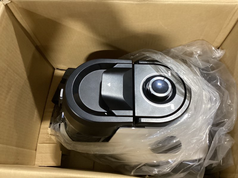 Condition photo showing As Is for (incomplete)eureka bagless canister vacuum cleaner, 1100w high power vacuum cleaner for carpets and hard floors hepa filter extension tube 2-in-1 crevice tool floor nozzle, nen121wh