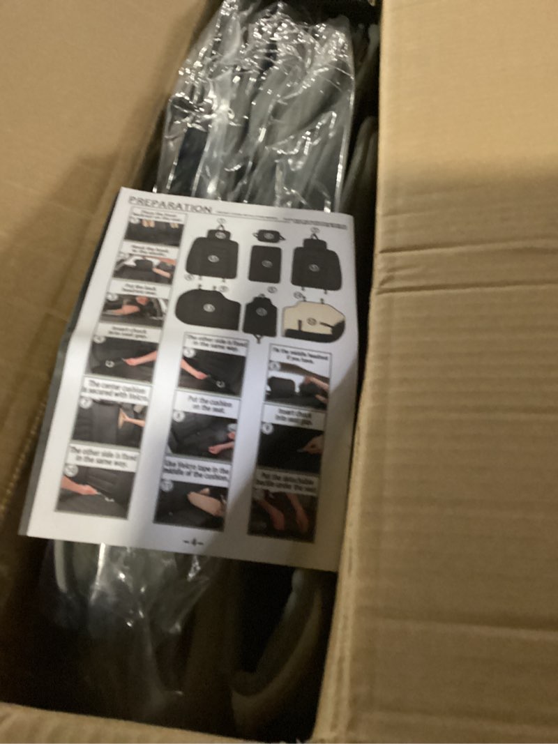 Condition photo showing Good Condition for Car Seat Covers For ford escape 2006-2026,Easy Installation, Waterproof, Breathable, Anti-Slip, Suitable for Long Drives, Weekend Getaways, SUVs, Trucks, Stylish and Safe Design(Black Gray,Full Set) Black Gray Full Set