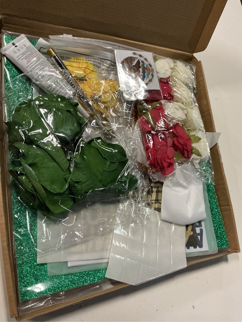 Condition photo showing Good Condition for winnerwhy 50pcs diy colombia flag graduation cap decorations 2026 handmade grad hat kit included faux flower heads letter number rhinestones 3d butterfly stickers for craft graduation cap topper classic color colombia flag 50