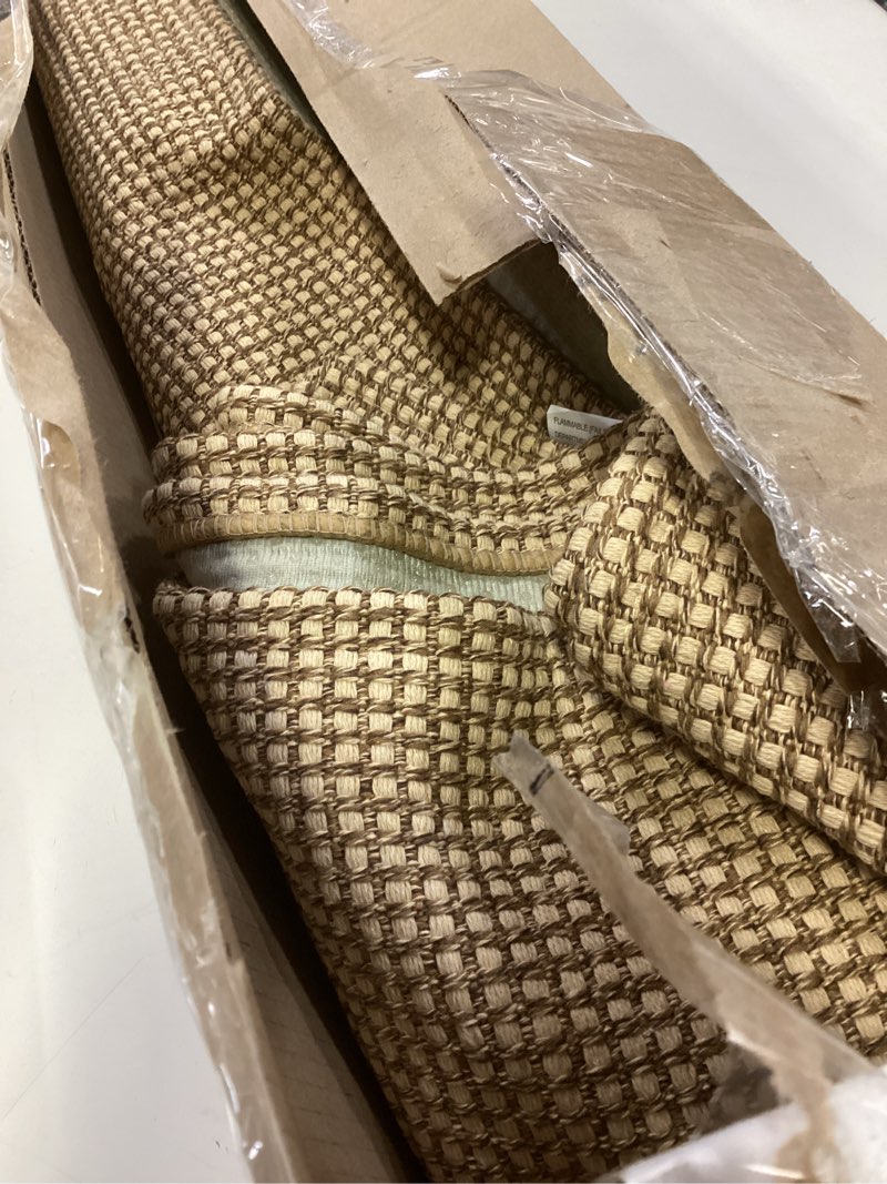 Condition photo showing Good Condition for KOZYFLY Boho Rugs for Entryway 3x5 ft Washable Area Rug Non Slip Rubber Backed Entry Rug Woven Indoor Door Mat Cotton Kitchen Rugs Floor Carpet for Entryway, Foyer, Backdoor, Tan/Orange/Brown 3' x 5' (Rectangular) Tan/Orange/Brown