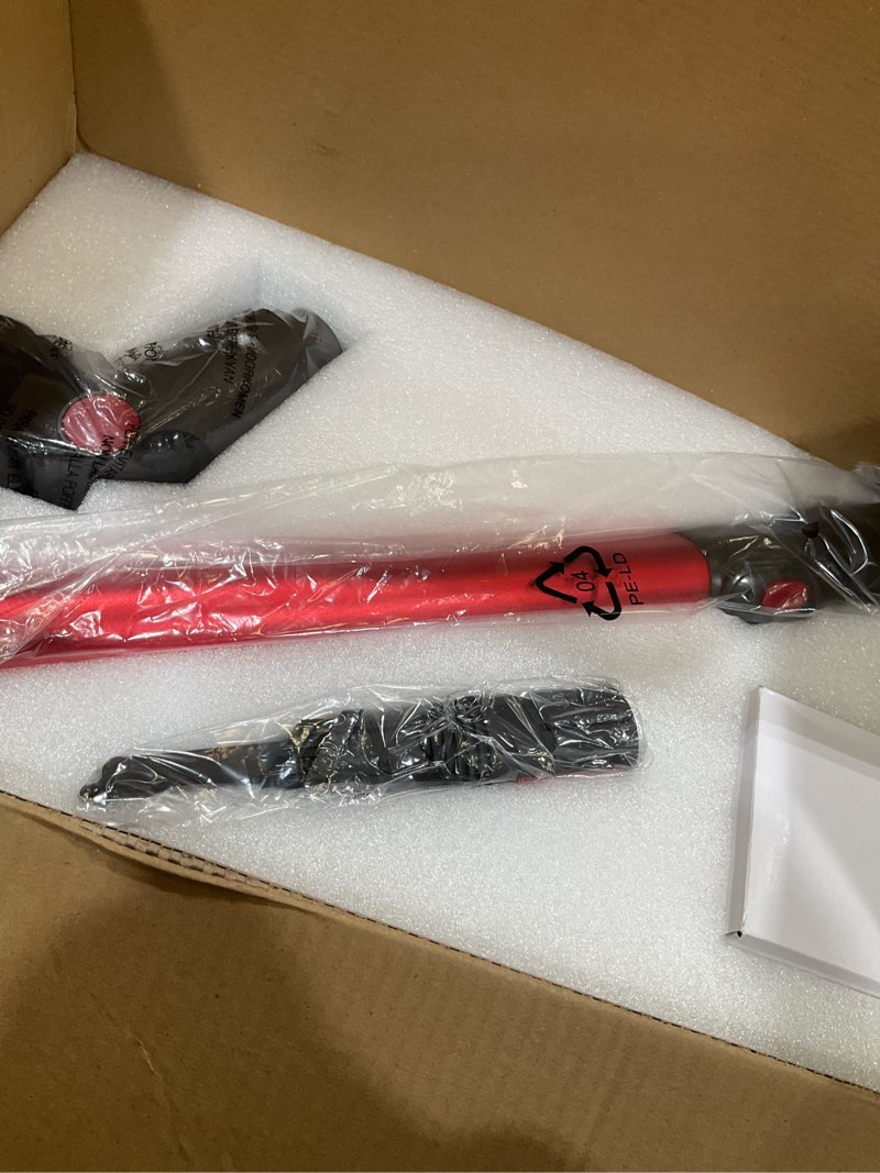 Condition photo showing Good Condition for cordless vacuum cleaner rechargeable with 2600mah detachable battery, powerful vacuums with 2 adjustable modes, lightweight portable stick vacuum for home (red black)