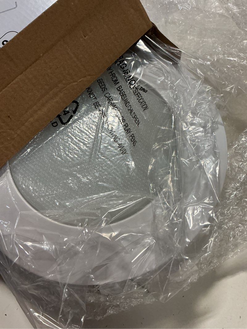 Condition photo showing New/Like New for glooglitter 2 pcs 6 inch shower trim recessed light covers with albalite lens white bathroom shower light covers can replacement waterproof trim for ceiling wet locations