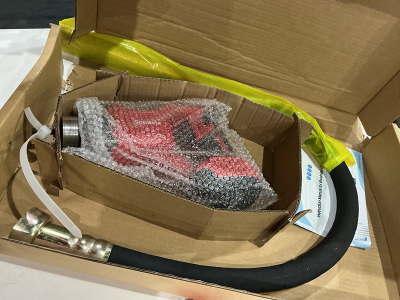 Condition photo showing As Is for (similar to  but not exact)handheld concrete vibrating tool for milwaukee m18 18v battery, 600w cordless electric concrete vibrator with 3.8ft shaft rod, 6000rpm brushless portable vibrarator remove air bubble (no battery)