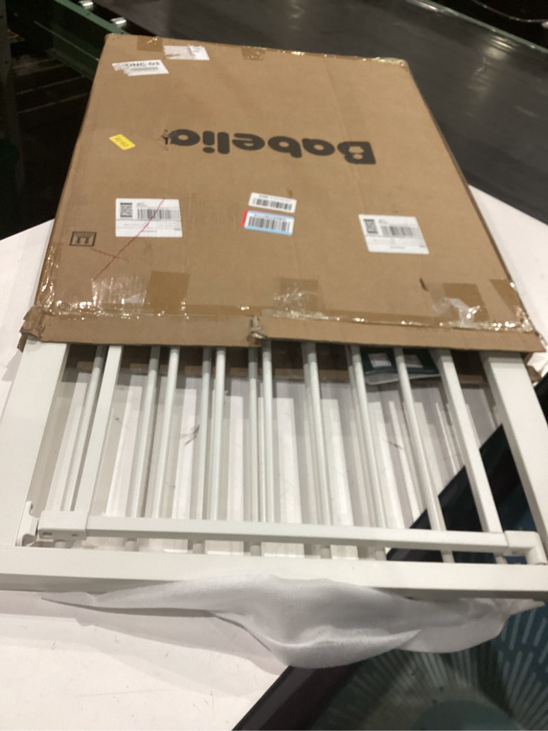 Condition photo showing Good Condition for babelio 36" tall baby gate, pressguard p7, 29-55" auto close pressure mounted dog gate for doorways & hallway, basics easy walk thru pet gate, extra wide metal child gate, white white 36"tall 29"-55" wide