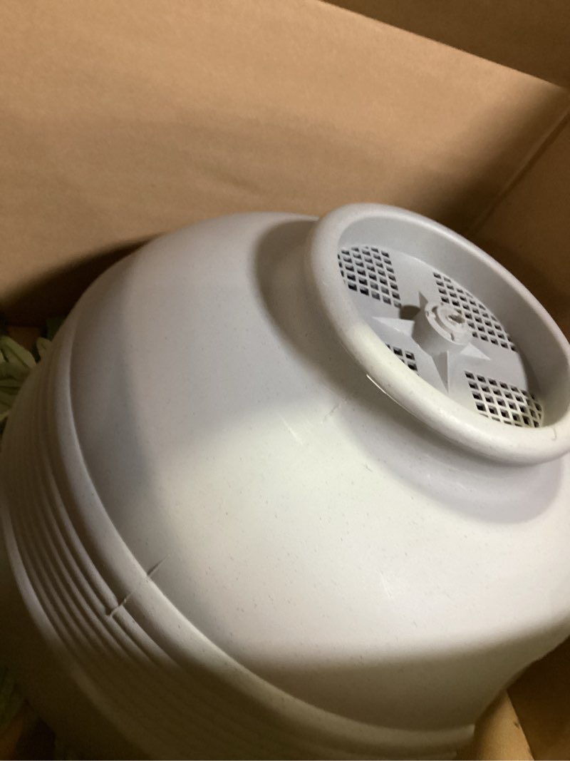 Condition photo showing Good Condition for Good Pet Stuff Hidden Cat Litter Box Enclosure with Artificial Plant, Decorative Round Planter, Vented Carbon Charcoal Filter for Odor Control, Easy-to-Clean, Made in USA, Base Kit, Gray Original Round Base Kit Stone Gray