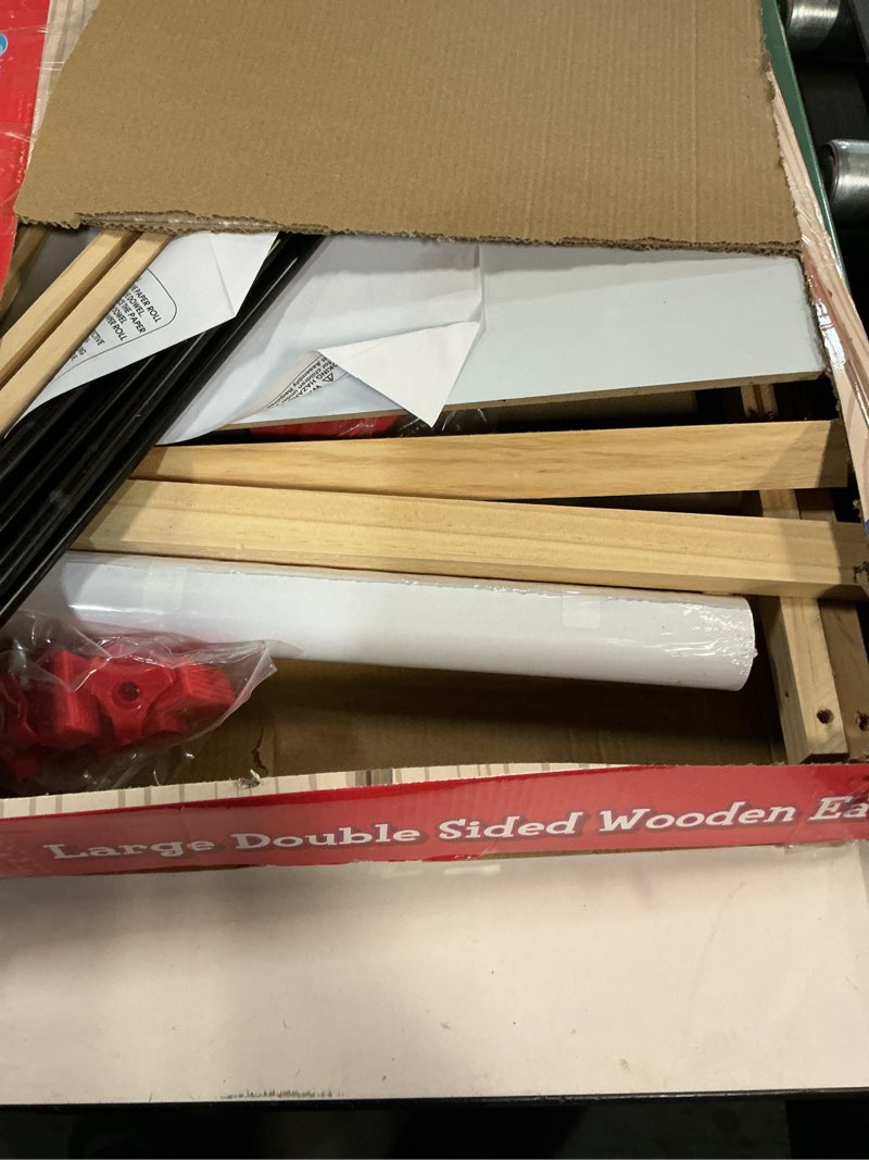 Condition photo showing Good Condition for Deluxe Standing Art Easel, Dry-Erase Board Chalkboard Magnetic Whiteboard Paper Roll and Accessories, Ultimate All-in-One Wooden Kid's Art Easel