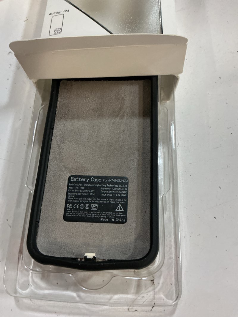 Condition photo showing As Is for battery case for iphone 8/7/6s/6/se 3/se 2, upgraded 10000mah portable battery pack charger case support carplay compatible with iphone se 3/se 2/8/7/6s/6 (4.7 inch) external charging case (black)