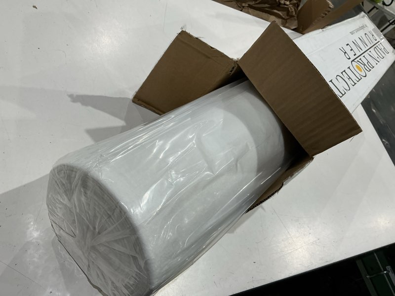 Condition photo showing New/Like New for pad 'n protect temporary floor protectors for hardwood floors tile & paint, 32" x 100', anti slip&pull, paint&waterproof, reusable floor covering, easy applied for construction & renovation