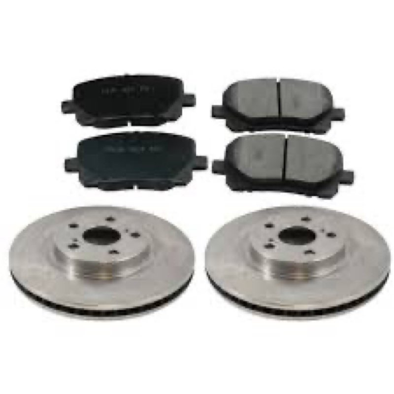 motorevo front brake pads and rotors kit compatible with tacoma [2005-2015 5 lug wheels, not for 6 l