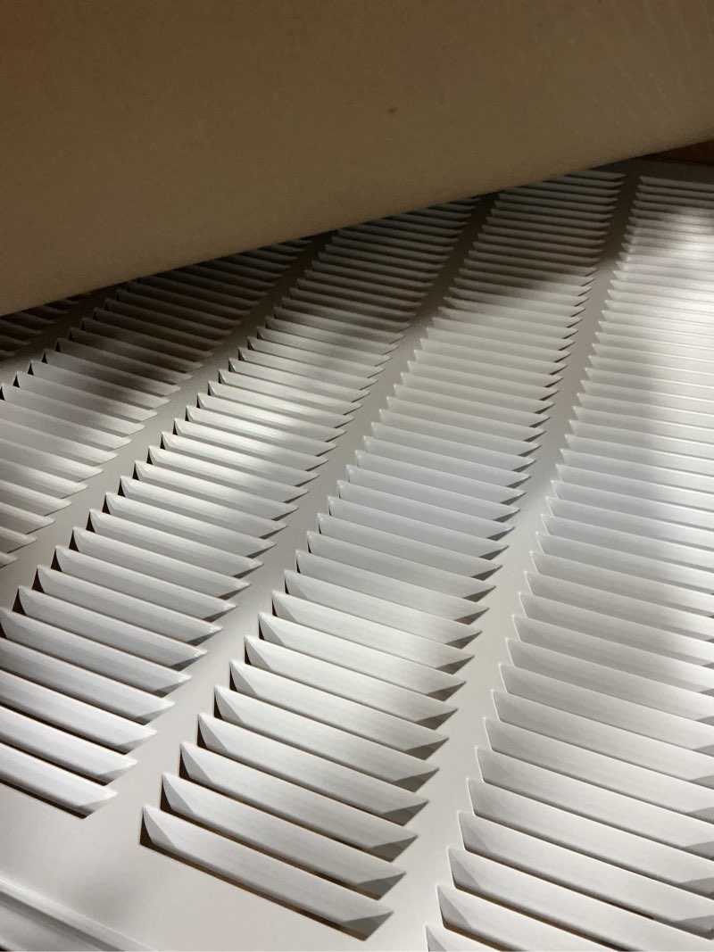 20\\\" X 24 Steel Return Air Filter Grille for 1\\\" Filter - Fixed Hinged - Ceiling Recommended - HVAC DUCT COVER - Flat Stamped Face - White [Outer Dimensions: 22.5 X 25.75]