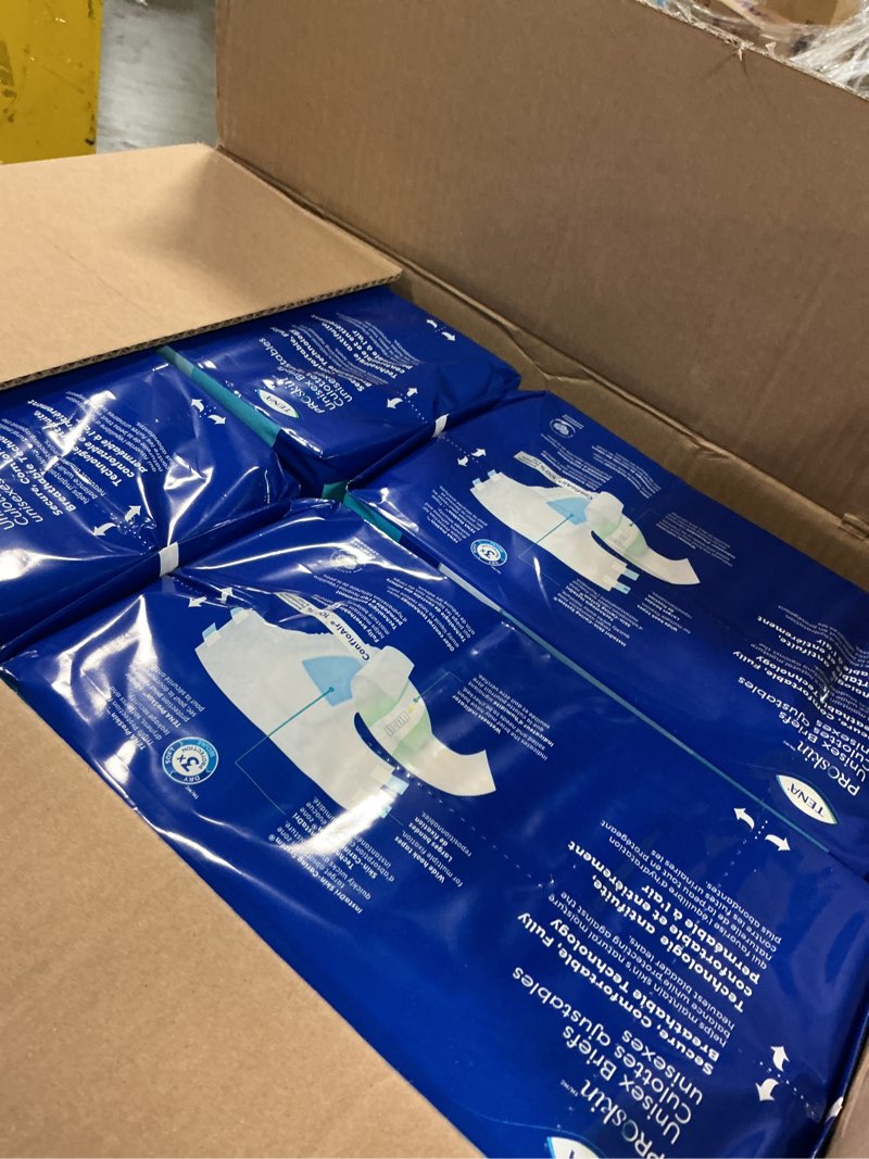 Condition photo showing Good Condition for tena incontinence adult diapers, maximum absorbency, disposable briefs, proskin - large - 56 ct large 56