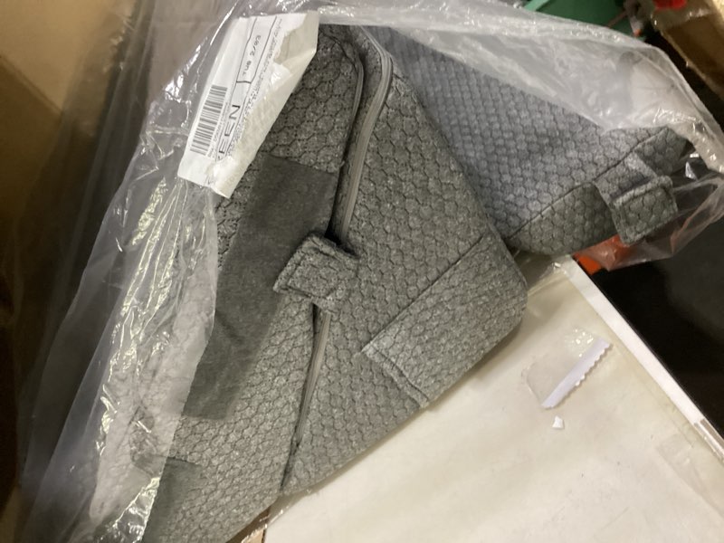 Condition photo showing New/Like New for Bedluxe 3Pcs Orthopedic Bed Wedge Pillow Set, Foam Wedge Pillow Post Surgery for Back, Leg and Knee Support, Adjustable 9&12 Inch Folding Triangle Pillow for Sleeping, Acid Reflux, Snoring, Dark Grey Dark Grey Adjustable 9&12 Inch + 1 Head Pillow