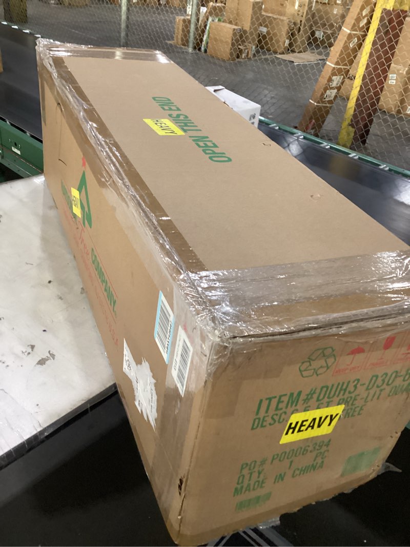 Condition photo showing Good Condition for National Tree Company 6.5 ft Pre-Lit Dunhill Fir Artificial Christmas Tree, 600 LED Lights, 1,838 Ti