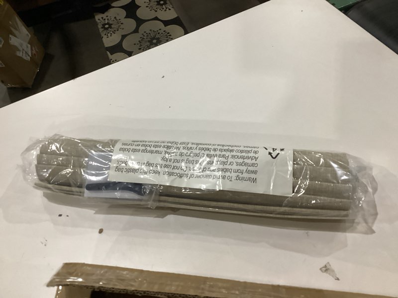 Condition photo showing New/Like New for Blackout Roller Shades for Indoor Window Blinds,Cordless,Linen Fabric,Thermal Insulated Fabric UV Protection Shades for Home,Office,Door,Bedroom,Blackout-Beige,22" W x 72" H Blackout-beige 22"W x 72"H