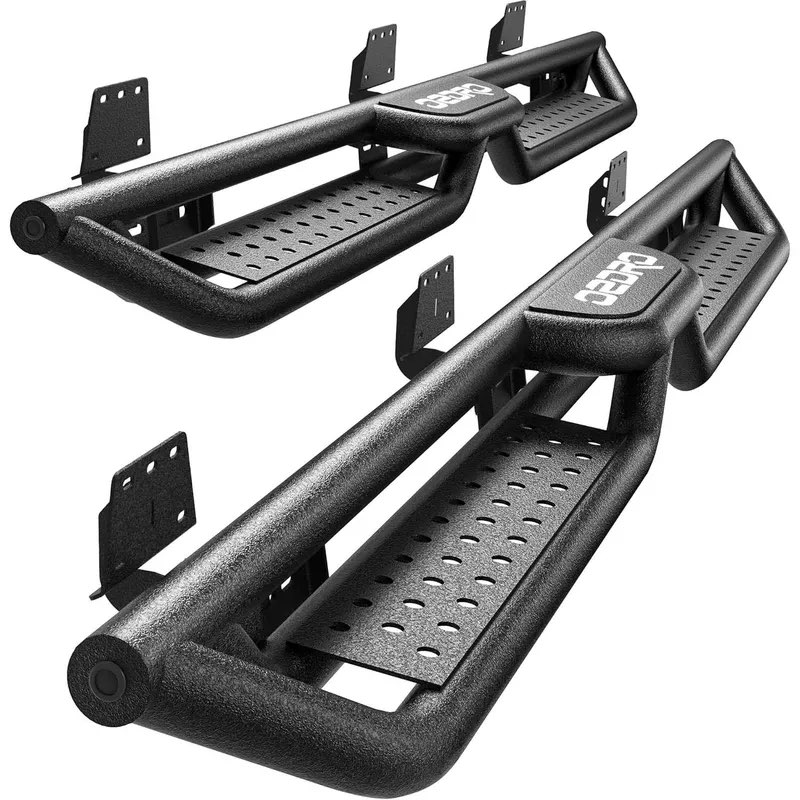 oedro 6 inch running boards compatible with 2019-2025 dodge ram 1500 quad cab new body,bolt-on side steps steel nerf bar, two stairs design