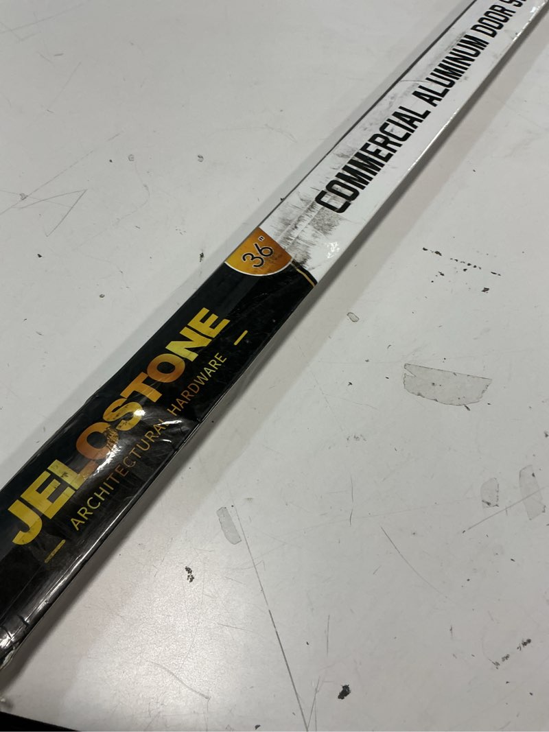 Condition photo showing Good Condition for 2 pack - commercial door bottom sweep, heavy duty aluminum, fire rated, vinyl insert, js-nv307, ideal for residential & commercial use (dark bronze anodized, 36'')