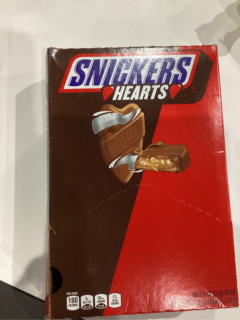 Condition photo showing Good Condition for Snickers Milk Chocolate Hearts, 1.10 oz, Pack of 36