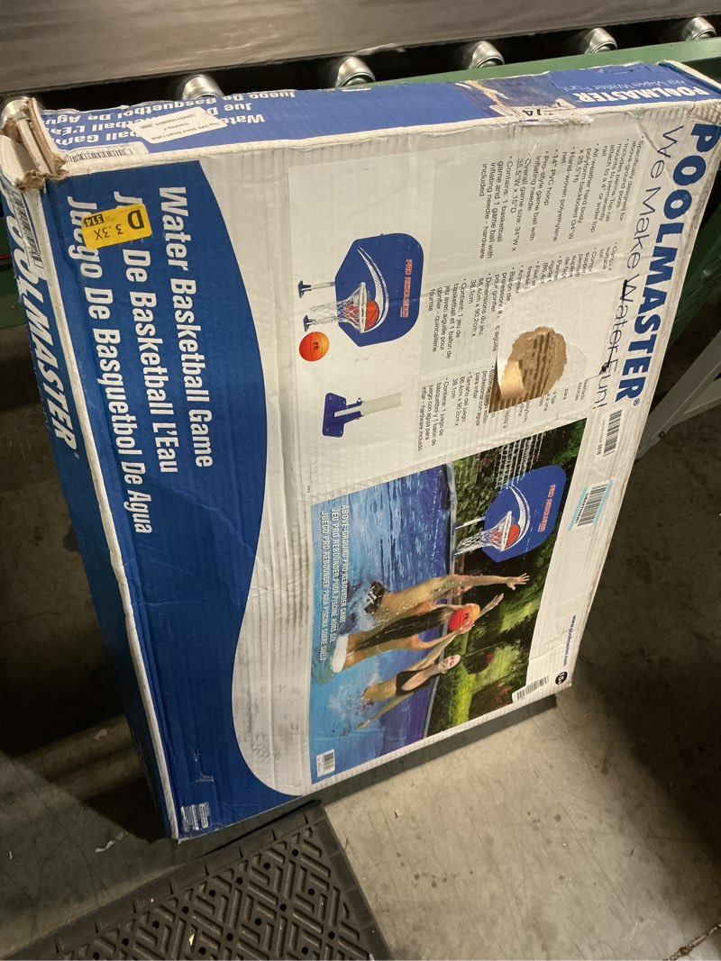 Condition photo showing New/Like New for poolmaster 72774 pro rebounder poolside basketball hoop with perma-top mounts for above ground pools