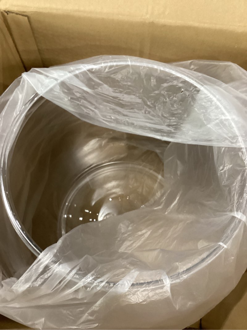 Condition photo showing Good Condition for geelin 7 gallon plastic fish tank large bowl shatterproof with crystal clear clarity for terrarium, flower vase centerpiece gift for fish lovers (round) 7 gallon round