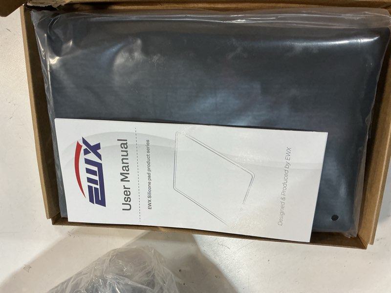 Condition photo showing New/Like New for Mini Fridge Silicone Mat 19.7"x19.7"x0.4" - Non-Slip, Spill-Proof, Drip Prevention | Ideal for Refrigerators, Washing Machines, Dryers, Wine Coolers, and Dishwashers Black 19.7' * 19.7'