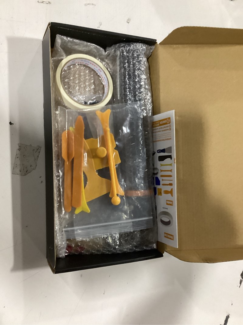 Condition photo showing Good Condition for Saker Caulk Gun Kit, Manual Caulking Gun with 11-in-1 Caulking Tool Set, Silicone Sealant Finishing Tools, Grout Scrapers & Shapers with Masking Tape for Bathroom, Kitchen, Window & Home Repair