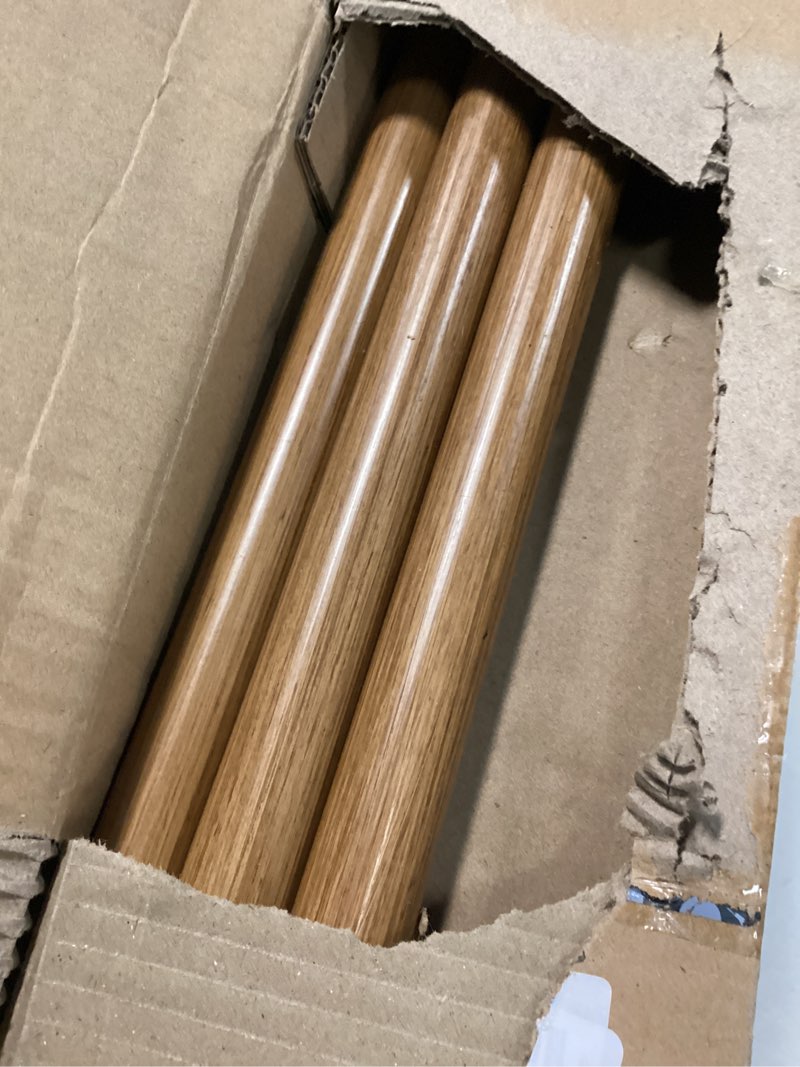 Condition photo showing Good Condition for 2 pack wood curtain rods for windows 28 to 48 inch,1 inch wood grain ball adjustable curtain rod,boho heavy duty curtain rods,farmhouse rustic window curtains rods,brown drapery rods set 18-45" wood grain 18-45"(2 pack)