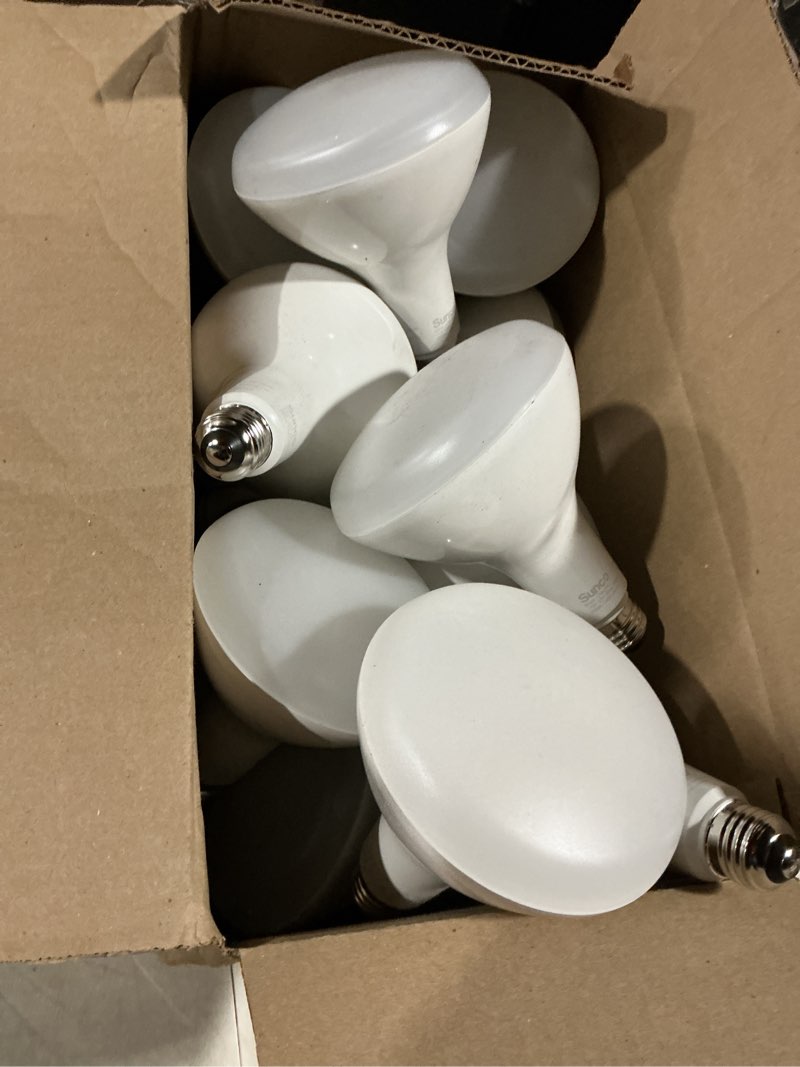 Condition photo showing As Is for torchstar br40 led light bulbs, indoor flood light bulbs, dimmable, 4000k cool white, 100w equivalent 17w, 1400lm, e26 base, recessed can light, flicker-free, ul listed, pack of 16)