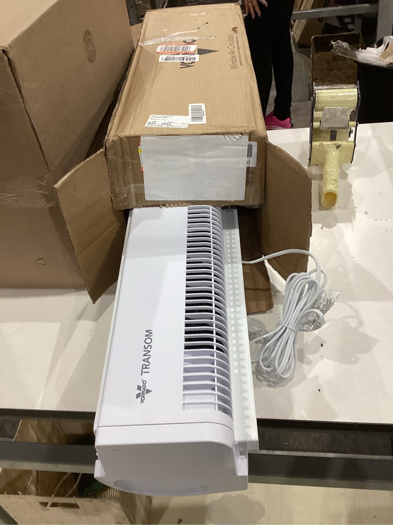 Condition photo showing Good Condition for vornado transom window fan with 4 speeds, remote control, reversible exhaust mode, weather resistant case, whole room, ice white white remote control fan