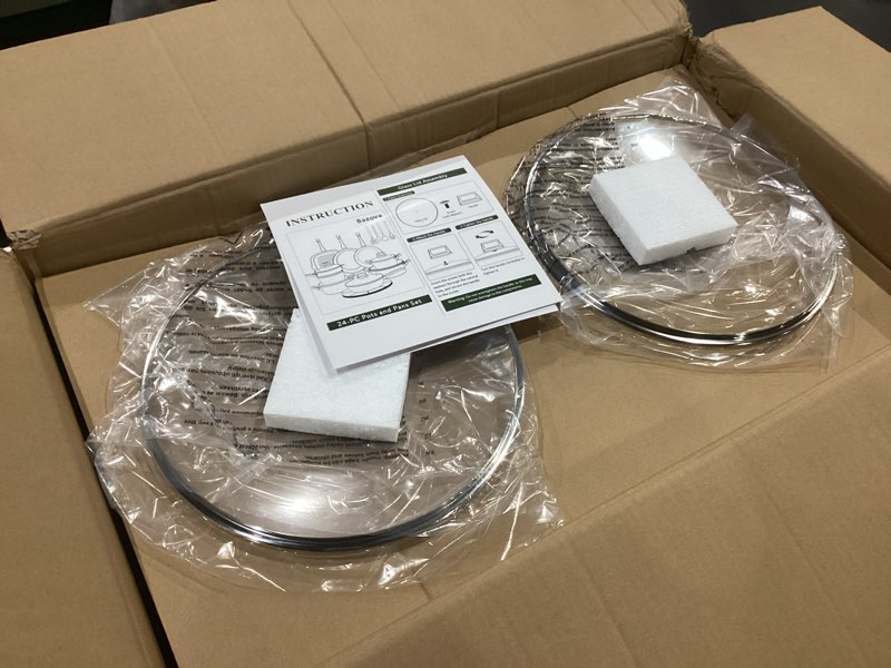Condition photo showing New/Like New for 24 pcs pots and pans set, non stick ceramic cookware set with 3 stockpots, healthy non-toxic, large capacity, induction compatible, pfas/ptfe/pfoa free, cream white
