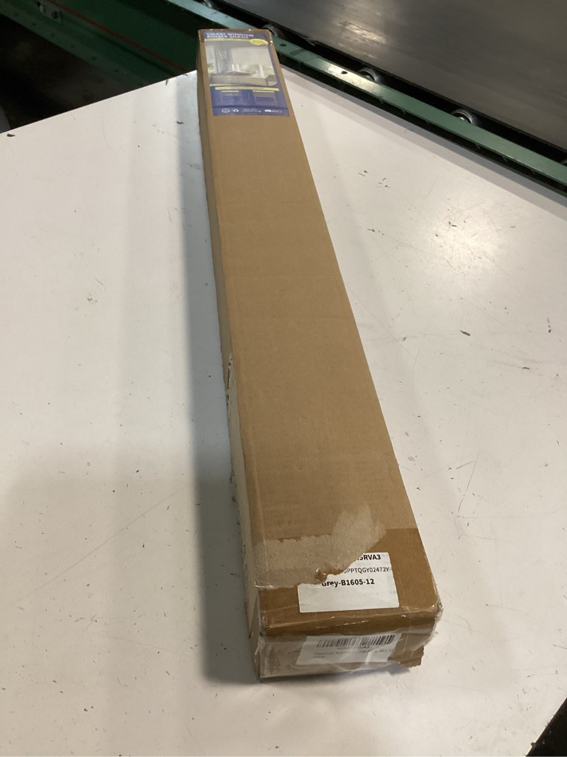 Condition photo showing New/Like New for motorized automatic cordless roller shades - electric blinds with remote control, smart blinds (grey, 24 x 72) grey 24"w x 72"h