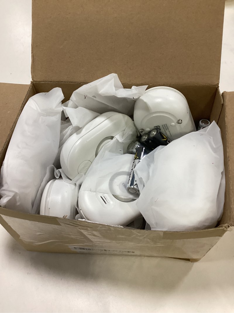 Condition photo showing As Is for WiFi Water Leak Detector for Home with App Notification, 1 Gateway+10 Sensor, 120dB Flood/Drip Alarm for Basement/Kitchen/Bathroom/Toilet/Laundry Room, Under Sink/Drain/Pipe Leakage, W13+WD61x10-White 10 Sensor + 1 Gateway White