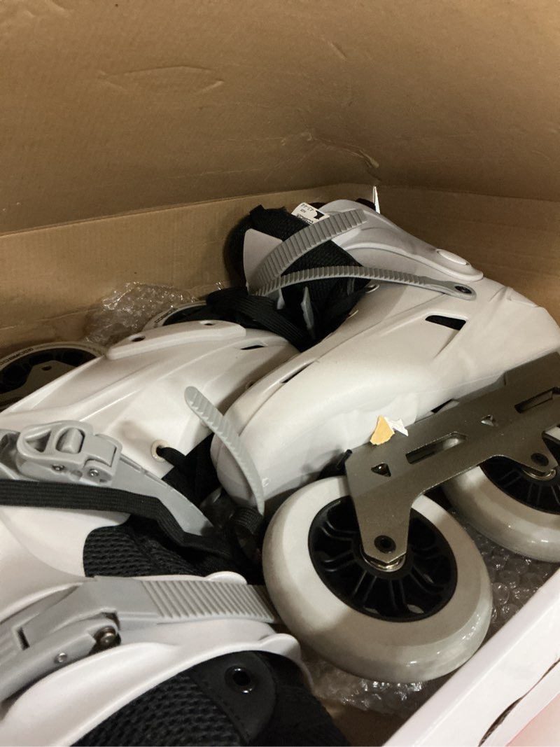 Condition photo showing Good Condition for TT3 Adult Inline Skate - COSMOID High Performance Roller Skates Blades for Women & Men, 3 Wheels 110mm Metal Frame,Indoor Outdoor and Fitness Grey, Size 5-13 USM10-10.5/USL10.5-11