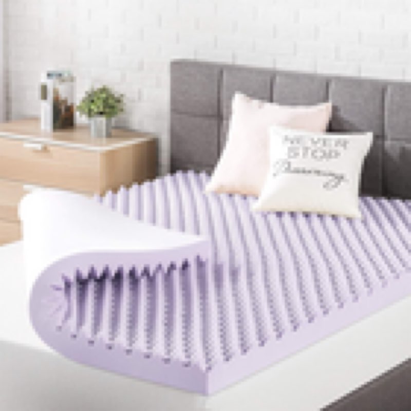 3 inch egg crate memory foam mattress topper with soothing lavender infusion, ce