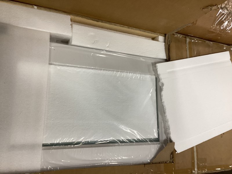 Condition photo showing Good Condition for 24" x 84" Bifold Sliding Barn Door, K Shaped Panel with Sliding Hardware Kit Set, Finished Closet Door Slab, 2.33FT Track for 2 Doors, MDF, White 24" x 84" White