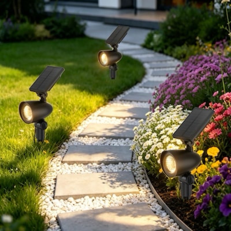 harbor breeze 60 -lumens 1 -watt black warm white solar led spot light