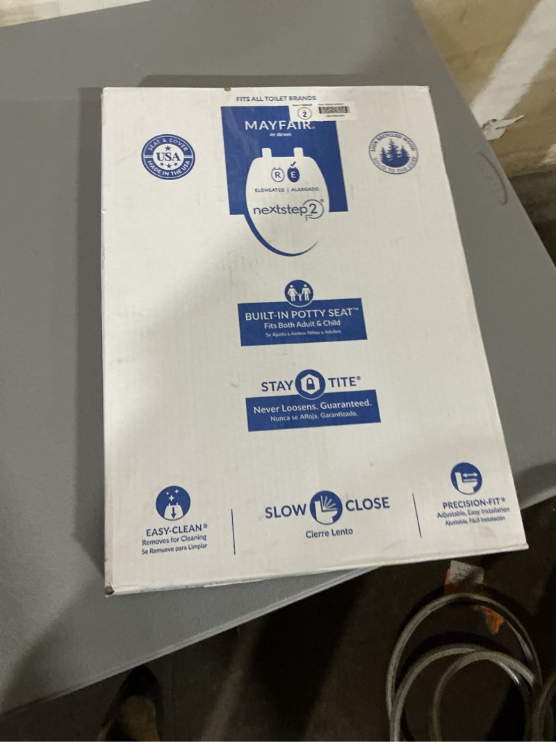 Condition photo showing Good Condition for (Similar to) Bemis 1500EC 390 Lift-Off Wood Elongated Toilet Seat, Cotton White (Pack of 1)