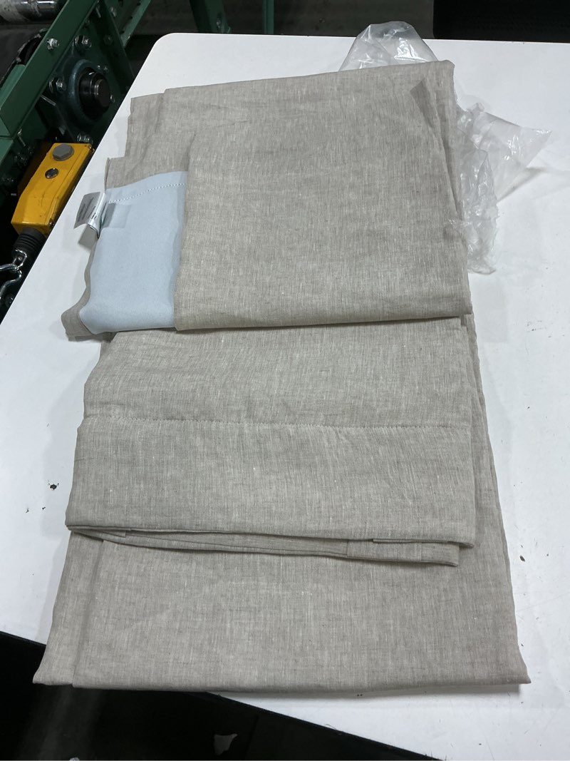 Condition photo showing Good Condition for quince european linen true blackout curtain - single panel color ivory 48*96 inc 