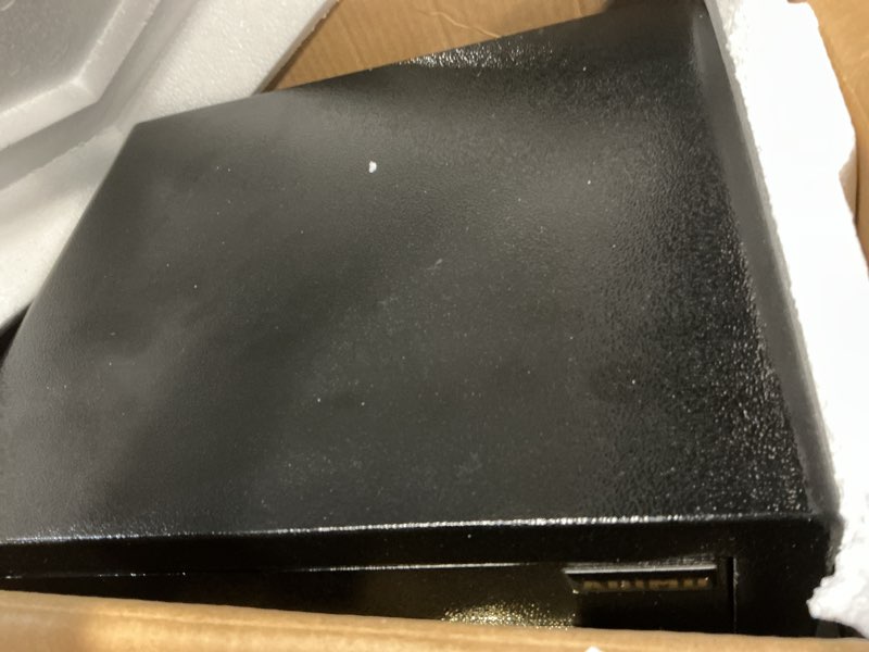 Condition photo showing Good Condition for adimo safe box with fireproof waterproof money bag, alloy steel home safe with digital keypad, dual key lock, fireproof money bag & led light, 1.2 cuft personal document lock box for office dorm hotel 1.2 cu.ft.