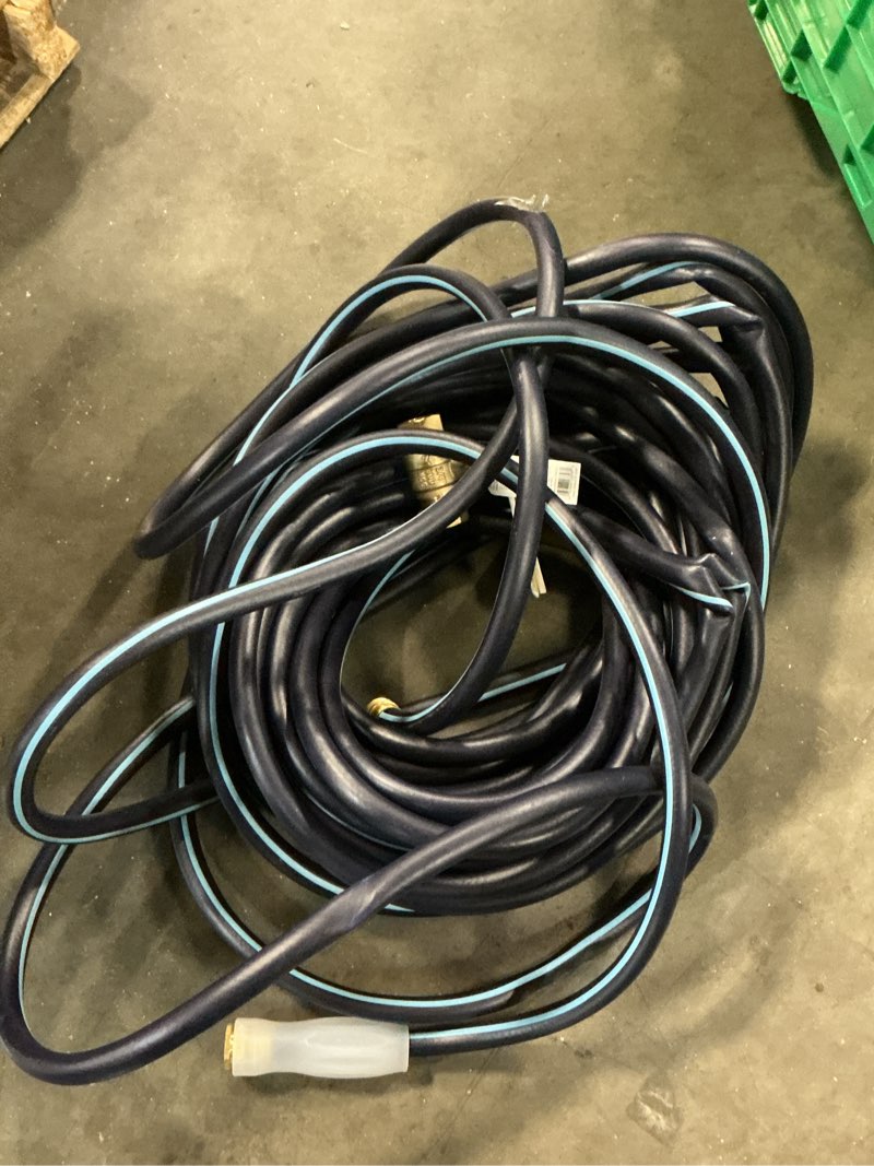 Condition photo showing As Is for project source 5/8-in x 100-ft medium -duty vinyl blue hose