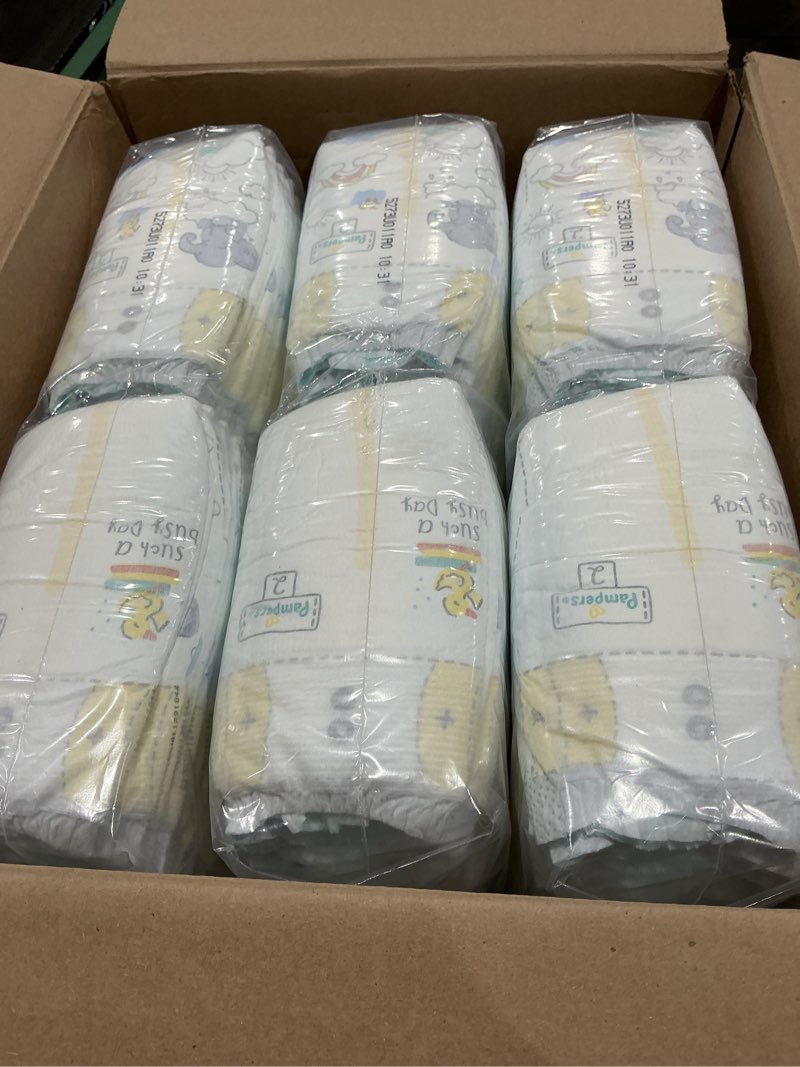 Condition photo showing Good Condition for pampers swaddlers diapers, size 2 (10-22 lbs), 186 count, absorbent, keeps baby dry and comfortable, skin safe disposable baby diaper (packaging may vary) size 2 186