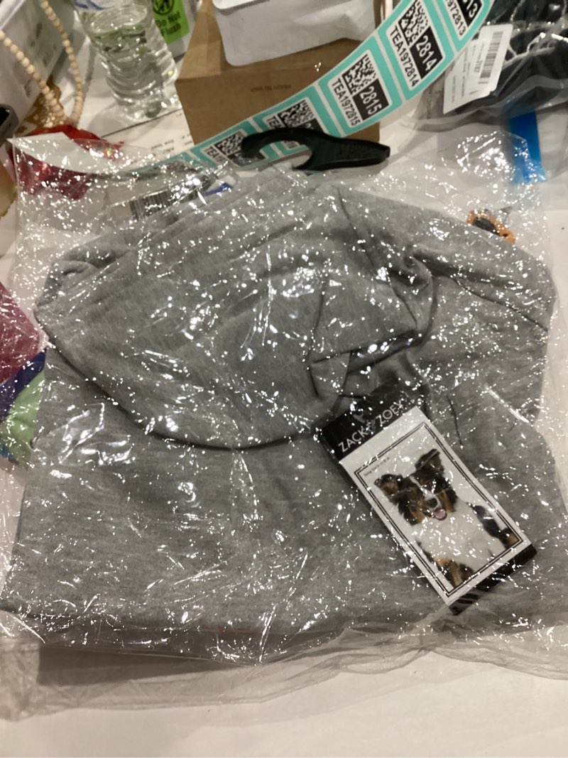 Condition photo showing New/Like New for Zack & Zoey Basic Hoodie for Dogs, 20" Large, Heather Gray Heather Gray Large