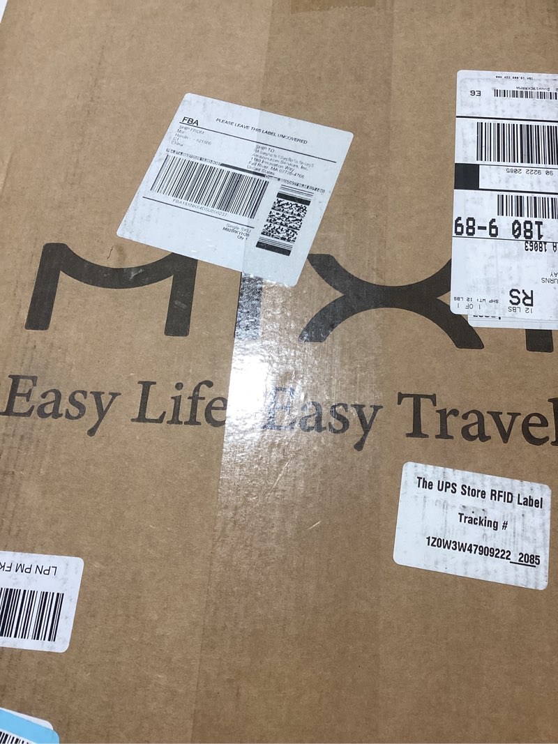 Condition photo showing New/Like New for mixi Carry On Luggage with Cup Phone Holder and Charger Hard Shell Suitcases with Spinner Wheels,20 Inch Rock Gray Rock gray 20-inch